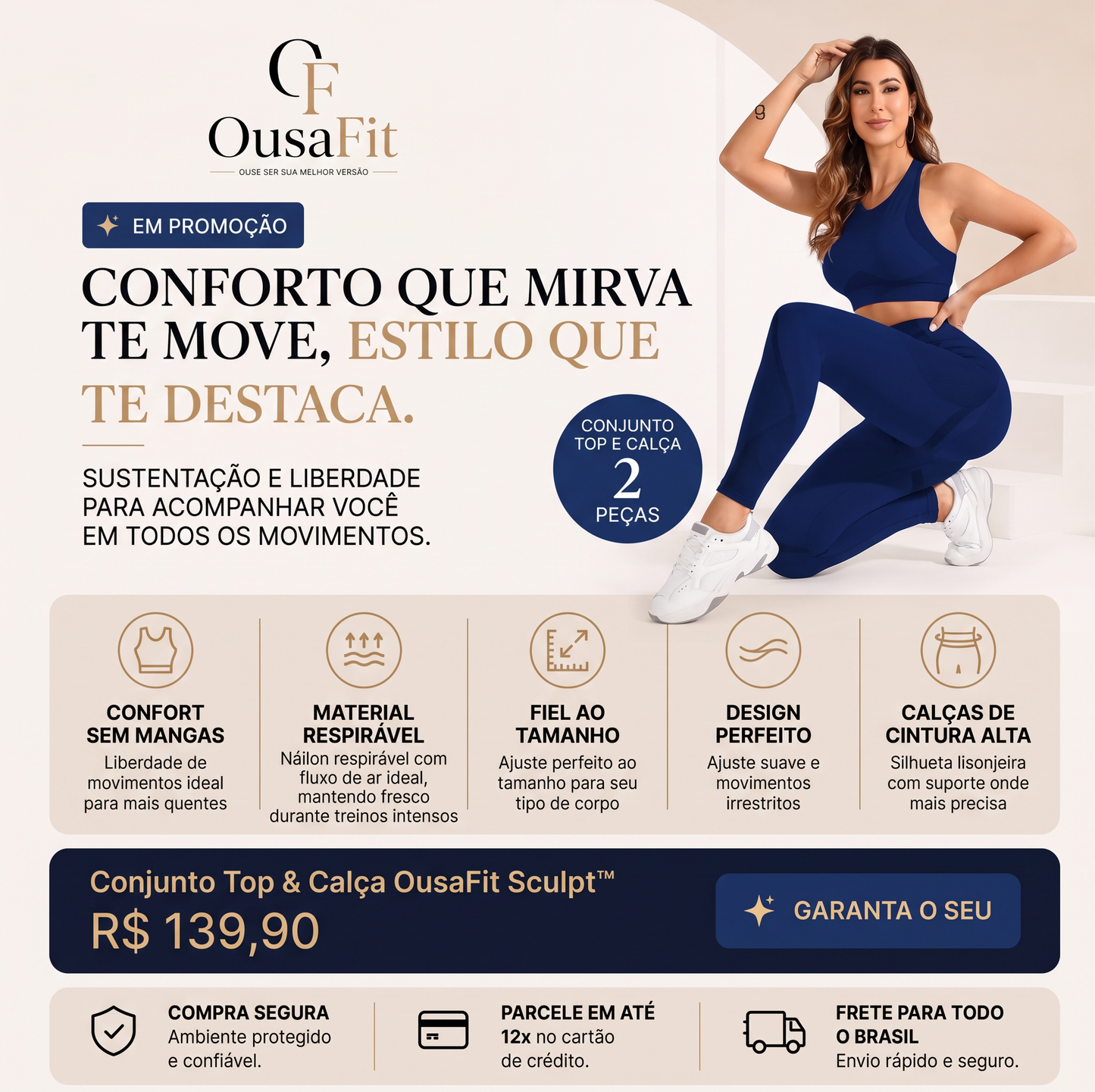 Conj 2 peças, Ousafit