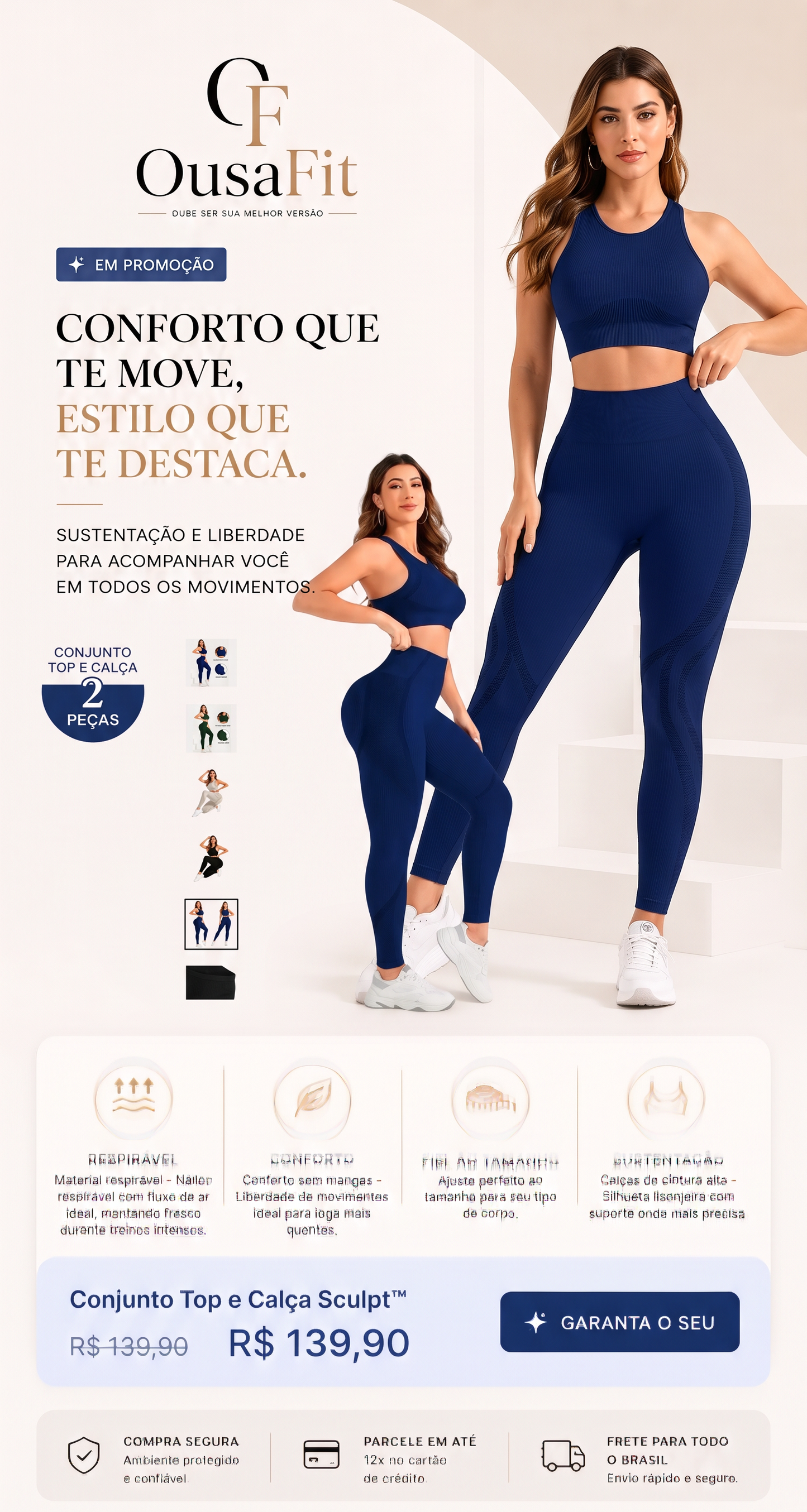 Conj 2 peças, Ousafit