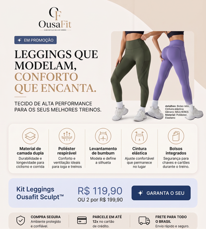Legging levanta bumbum com bolso