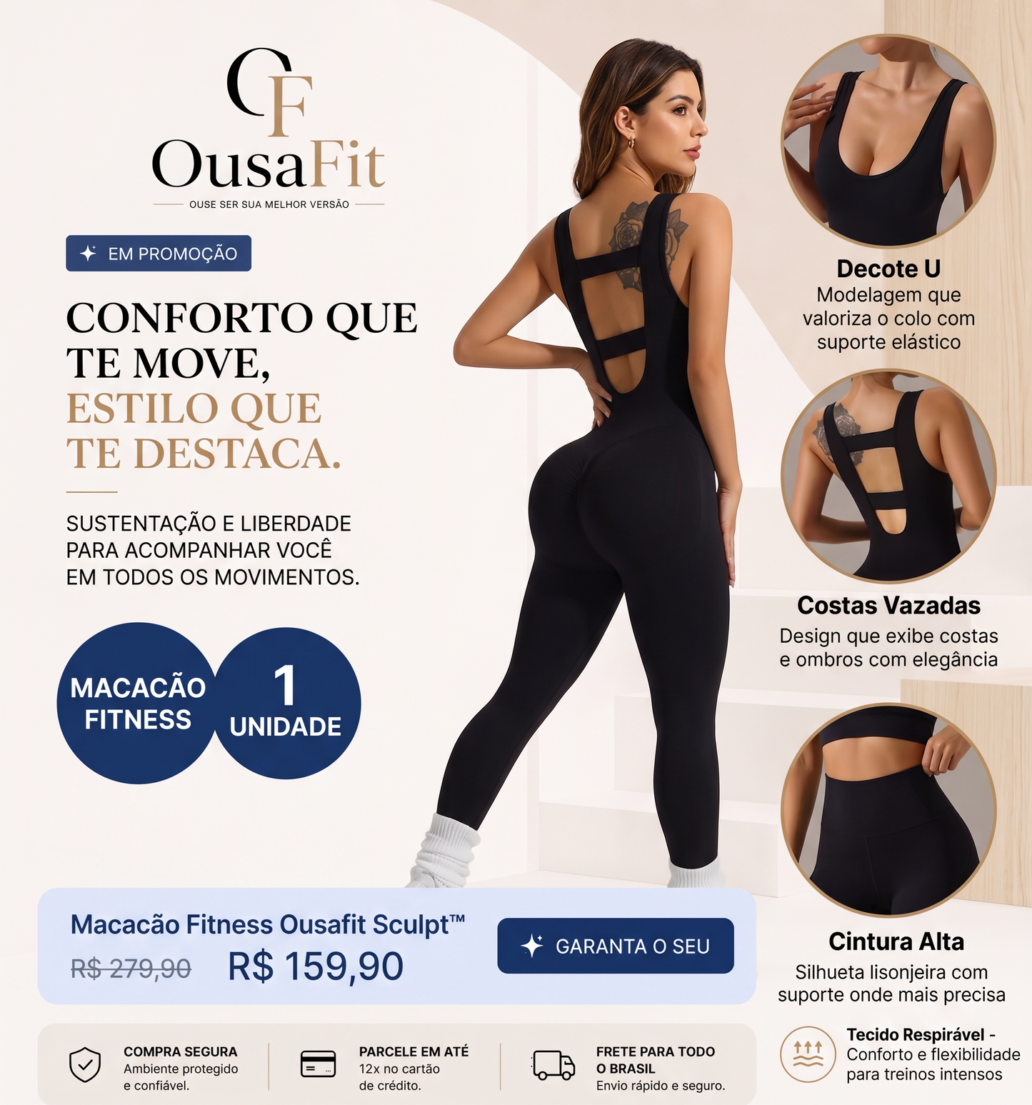 Macacão fitnes